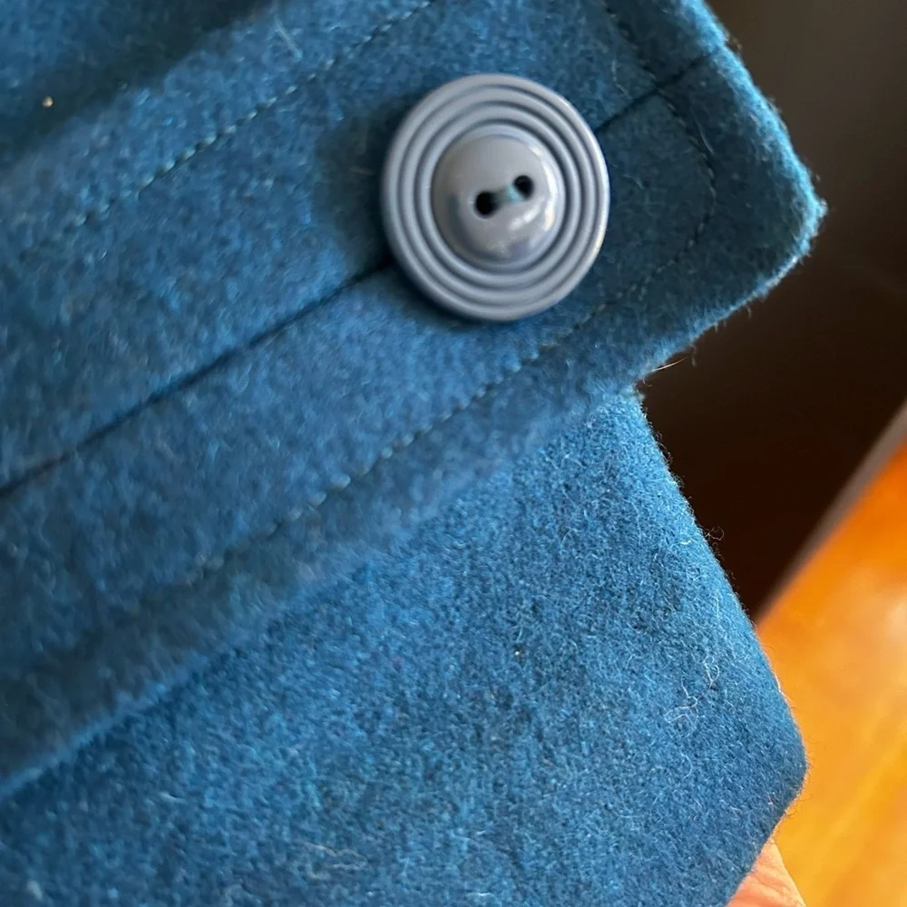 *Stunning* Peacock Blue Toggle Women's Jacket from Anthropologie - Picture 4 of 5